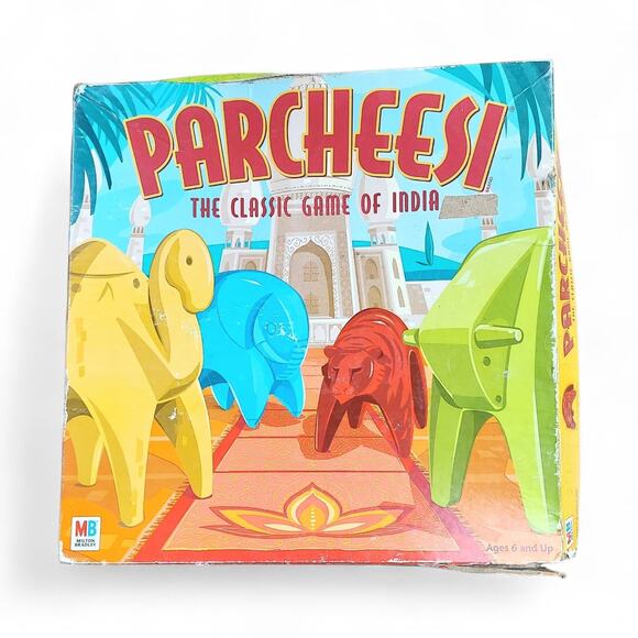 Vintage Parcheesi The Classic Game of India Milton Bradley 2001 Complete - Picture 1 of 7